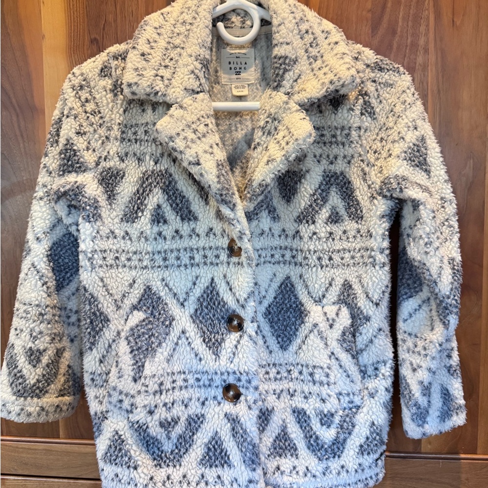 Billabong Kids Jacket in Blue and White